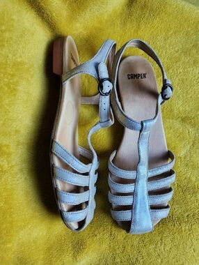 Camper Fisherman Style Metallic Sandals
